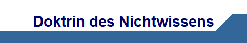 Doktrin des Nichtwissens